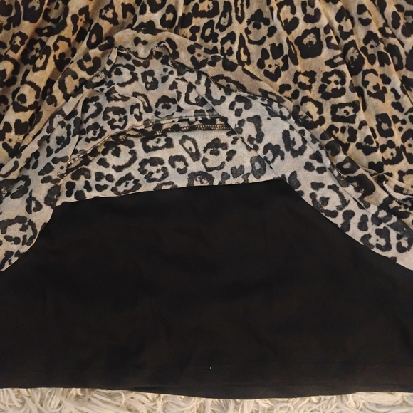 Madison & Hudson Long Sleeve Leopard Print Boho Stretch Lined Dress SZ XL - Picture 6 of 10